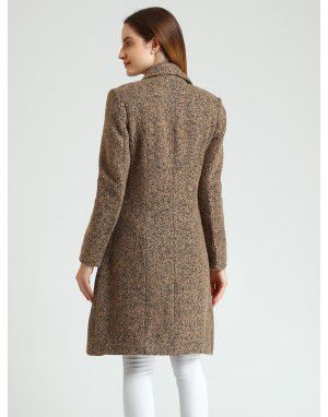  Women  Poly Acrowool  Tweed Coats Camel 